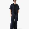 Camisas de calções com monograma em meio-tom azul-marinho Camisas de calções com monograma em meio-tom azul-marinho