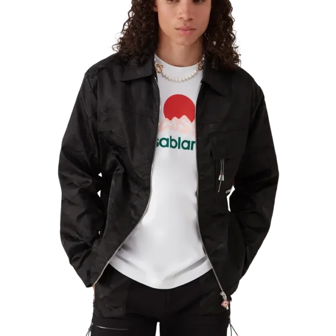 Camisas de calções de manga curta com fecho em nylon com padrão camuflado Camisas de calções de manga curta com fecho em nylon com padrão camuflado