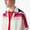 Camisas de calções de manga curta com riscas brancas Camisas de calções de manga curta com riscas brancas