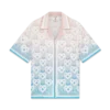 Camisas de calções em seda com monograma de corações em degradê Camisas de calções em seda com monograma de corações em degradê