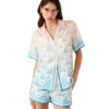 Camisas de calções em seda com monograma de corações em degradê Camisas de calções em seda com monograma de corações em degradê