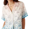 Camisas de calções em seda com monograma de corações em degradê Camisas de calções em seda com monograma de corações em degradê