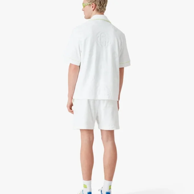 Camisas de calções em tecido de toalha branca com Monogram Camisas de calções em tecido de toalha branca com Monogram
