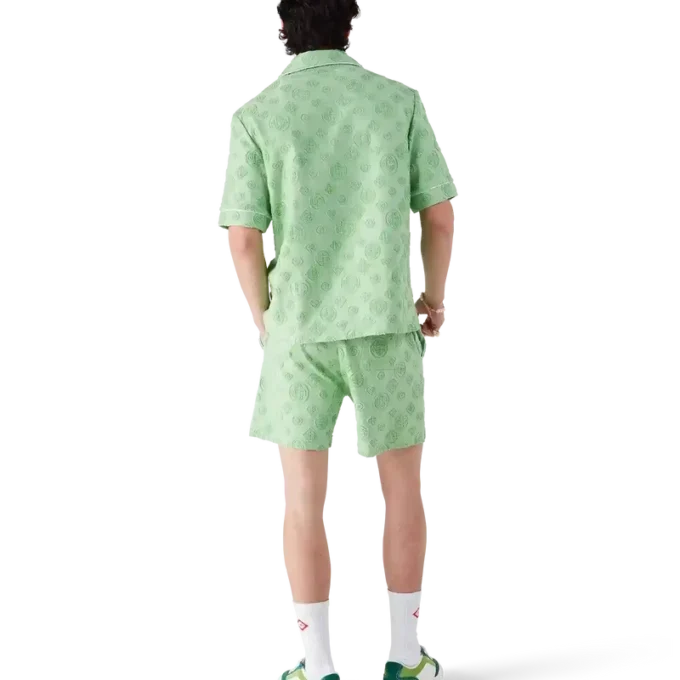 Camisas de calções em tecido de toalha com monograma Camisas de calções em tecido de toalha com monograma