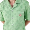 Camisas de calções em tecido de toalha com monograma Camisas de calções em tecido de toalha com monograma