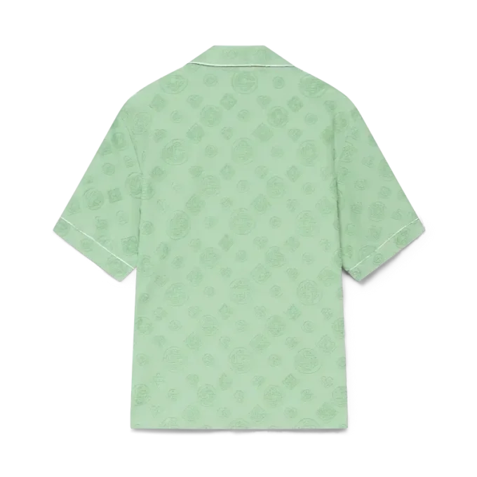 Camisas de calções em tecido de toalha com monograma Camisas de calções em tecido de toalha com monograma