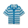 Camisas de croché com gradiente ondulado
