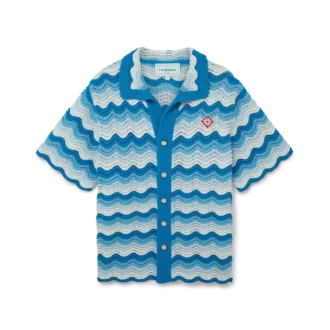 Camisas de croché com gradiente ondulado