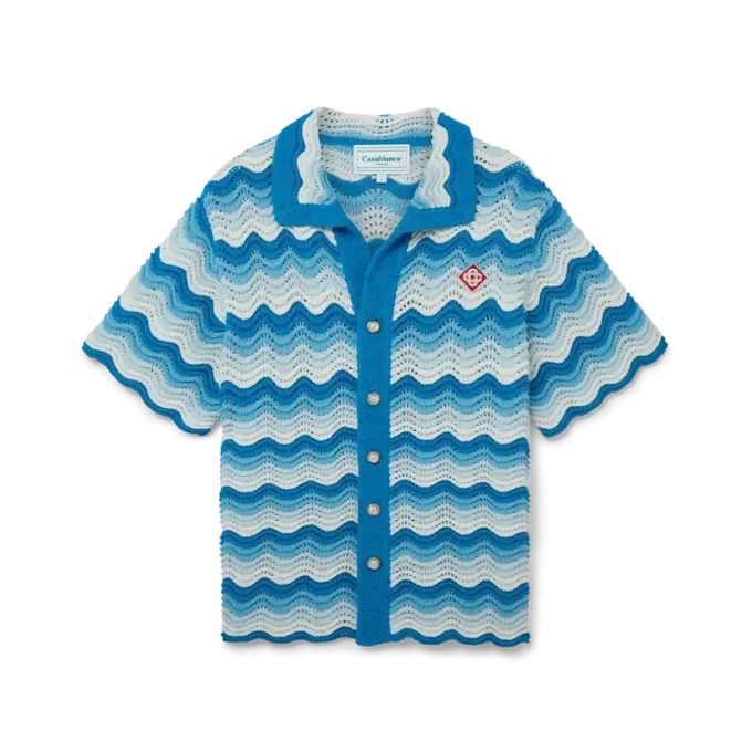 Camisas de croché com gradiente ondulado