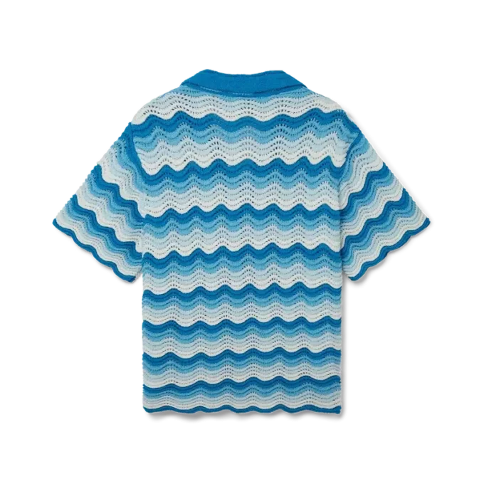 Camisas de croché com gradiente ondulado