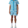 Camisas de croché com gradiente ondulado