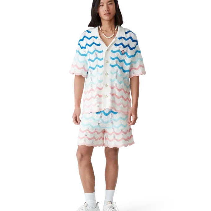 Camisas de croché Gradient Wave