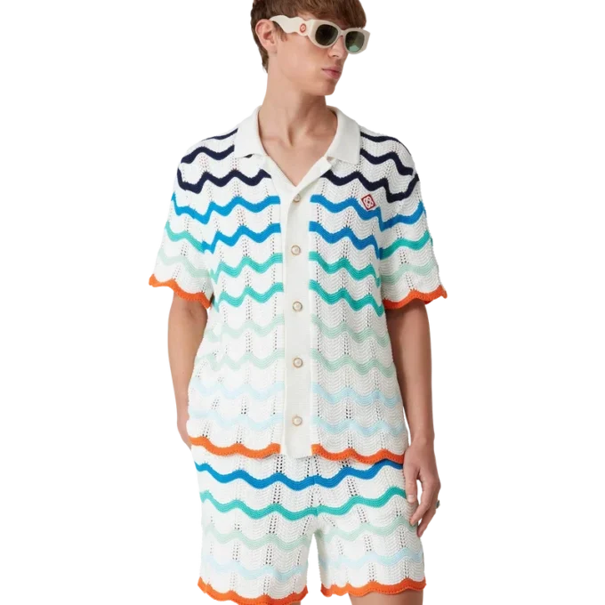 Camisas de croché Gradient Wave