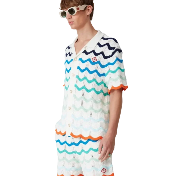 Camisas de croché Gradient Wave