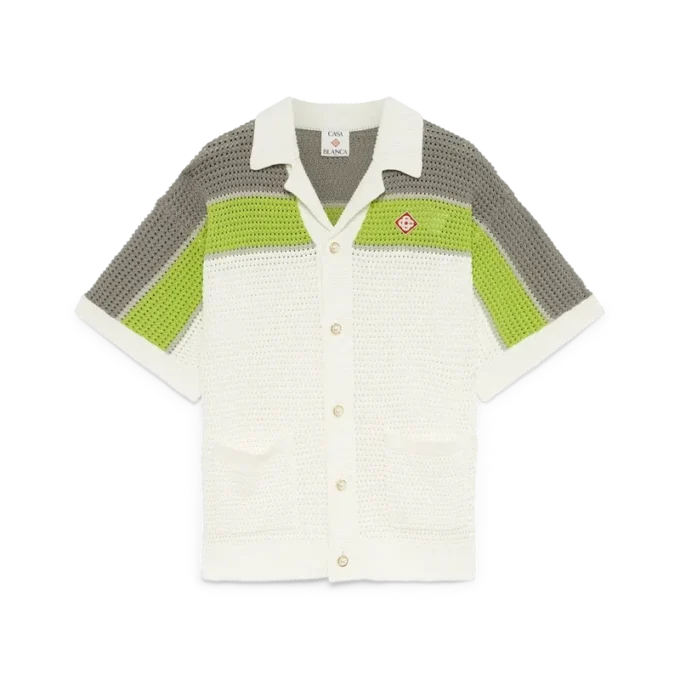Camisas de croché às riscas