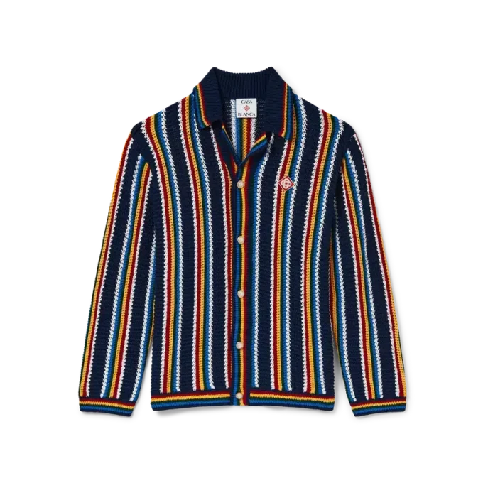 Camisas de croché às riscas