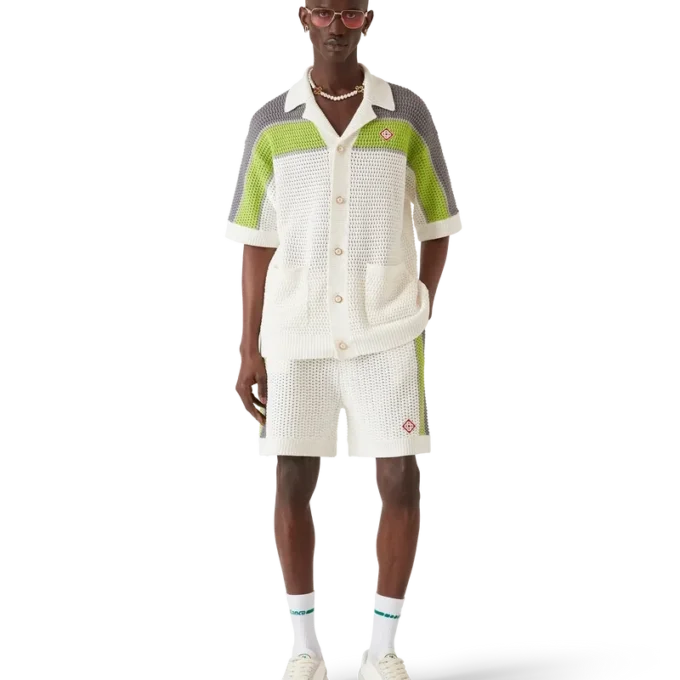 Camisas de croché às riscas