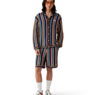 Camisas de croché às riscas