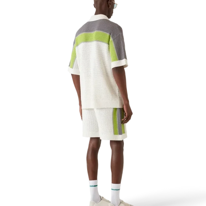 Camisas de croché às riscas