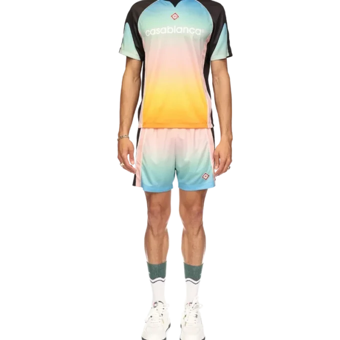 Camisas de futebol com gradiente pastel Camisas de futebol com gradiente pastel