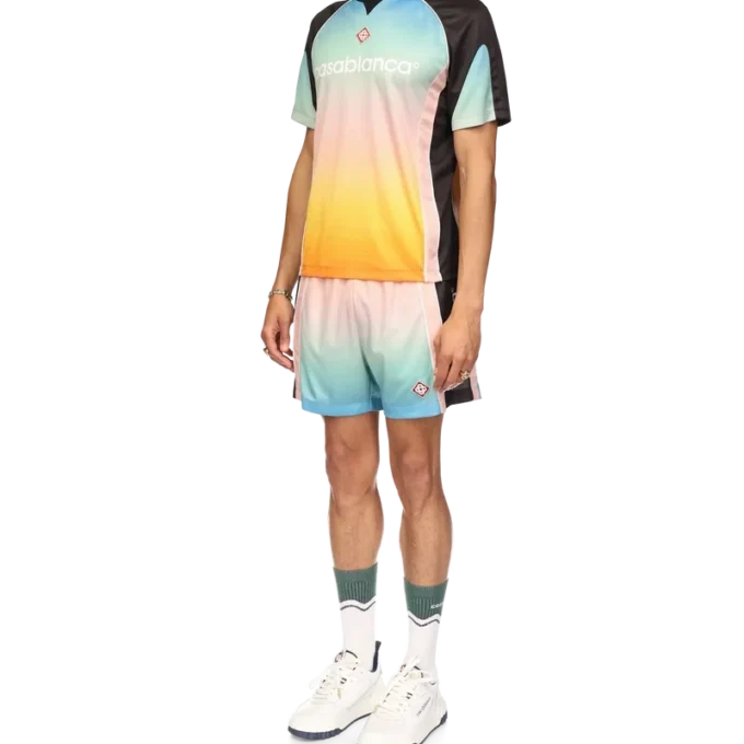 Camisas de futebol com gradiente pastel Camisas de futebol com gradiente pastel