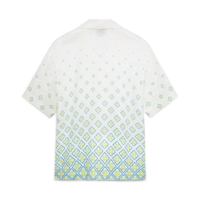 Camisas de linho de manga curta com monograma degradê Camisas de linho de manga curta com monograma degradê