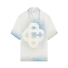 Camisas de linho de manga curta com pontos Camisas de linho de manga curta com pontos