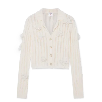 Camisas de malha com renda floral Camisas de malha com renda floral