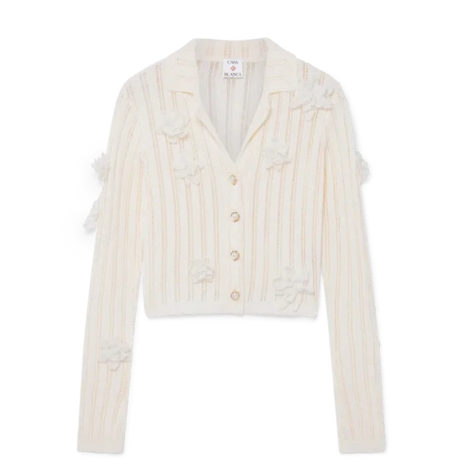 Camisas de malha com renda floral