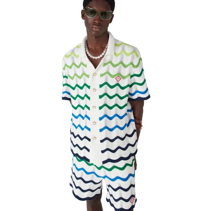 Camisas de malha de manga curta Wave Camisas de malha de manga curta Wave