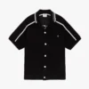 Camisas de malha preta de manga curta Camisas de malha preta de manga curta