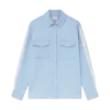 Camisas de manga comprida com monograma azul Camisas de manga comprida com monograma azul
