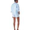 Camisas de manga comprida com monograma azul Camisas de manga comprida com monograma azul
