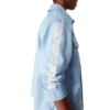 Camisas de manga comprida com monograma azul Camisas de manga comprida com monograma azul