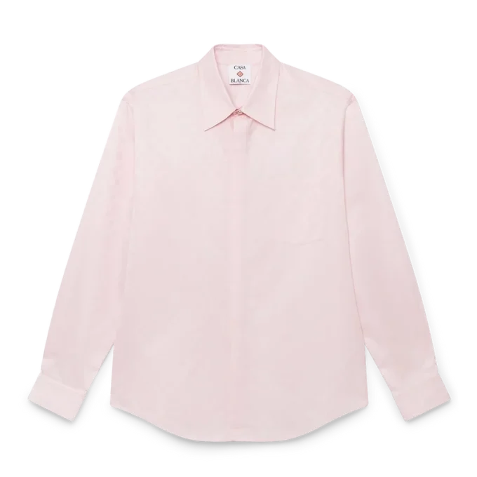 Camisas de manga comprida com monograma em algodão Camisas de manga comprida com monograma em algodão