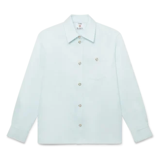 Camisas de manga comprida com monograma em algodão