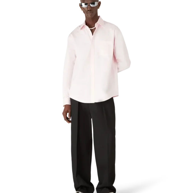 Camisas de manga comprida com monograma em algodão Camisas de manga comprida com monograma em algodão