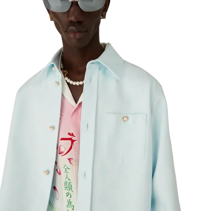 Camisas de manga comprida com monograma em algodão Camisas de manga comprida com monograma em algodão