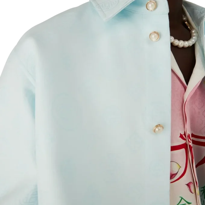 Camisas de manga comprida com monograma em algodão Camisas de manga comprida com monograma em algodão