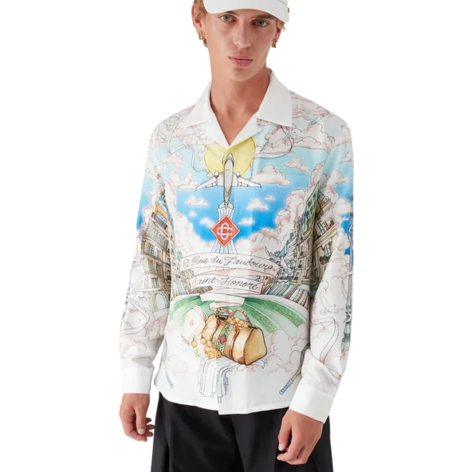 Camisas de manga comprida da loja de Paris Camisas de manga comprida da loja de Paris