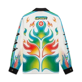 Camisas de manga comprida em sarja de seda Flame Laurel