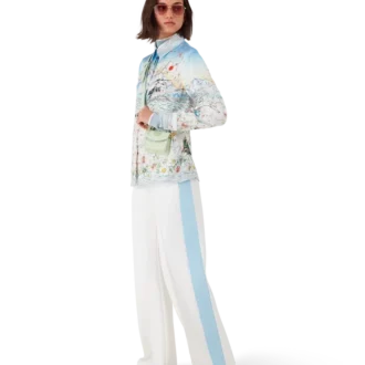 Camisas de manga comprida em sarja de seda L’hiver Fleuri