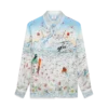 Camisas de manga comprida em sarja de seda L’hiver Fleuri