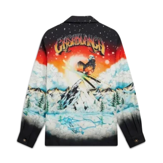 Camisas de manga comprida em sarja de seda Ski Lake