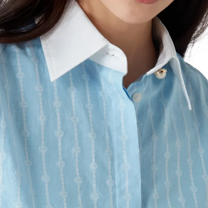 Camisas de manga comprida Laurel com riscas finas Camisas de manga comprida Laurel com riscas finas