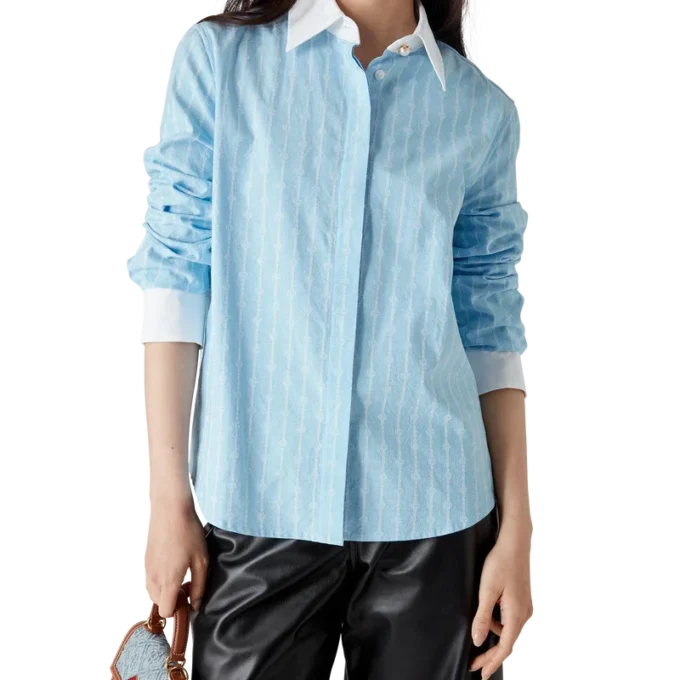 Camisas de manga comprida Laurel com riscas finas Camisas de manga comprida Laurel com riscas finas