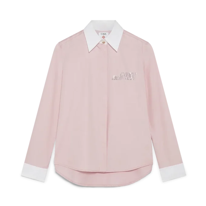 Camisas de manga curta com cristais Camisas de manga curta com cristais