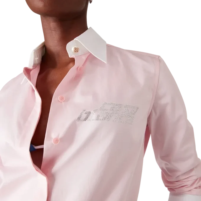 Camisas de manga curta com cristais Camisas de manga curta com cristais