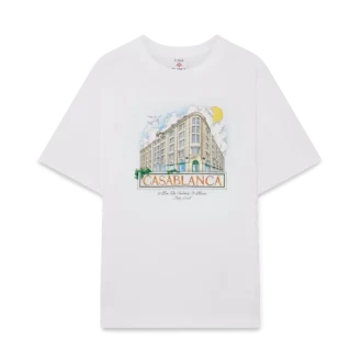 Camisas de manga curta com estampado da loja de Paris