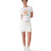 Camisas de manga curta com gola em V e mascote laranja Camisas de manga curta com gola em V e mascote laranja
